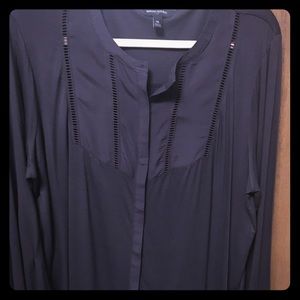 Banana Republic charcoal l/s blouse